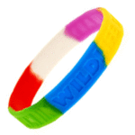 Bracelet silicone multicolore en creux