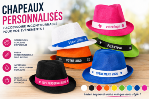 Lire la suite à propos de l’article Chapeaux personnalisés : l&rsquo;accessoire publicitaire incontournable pour vos événements